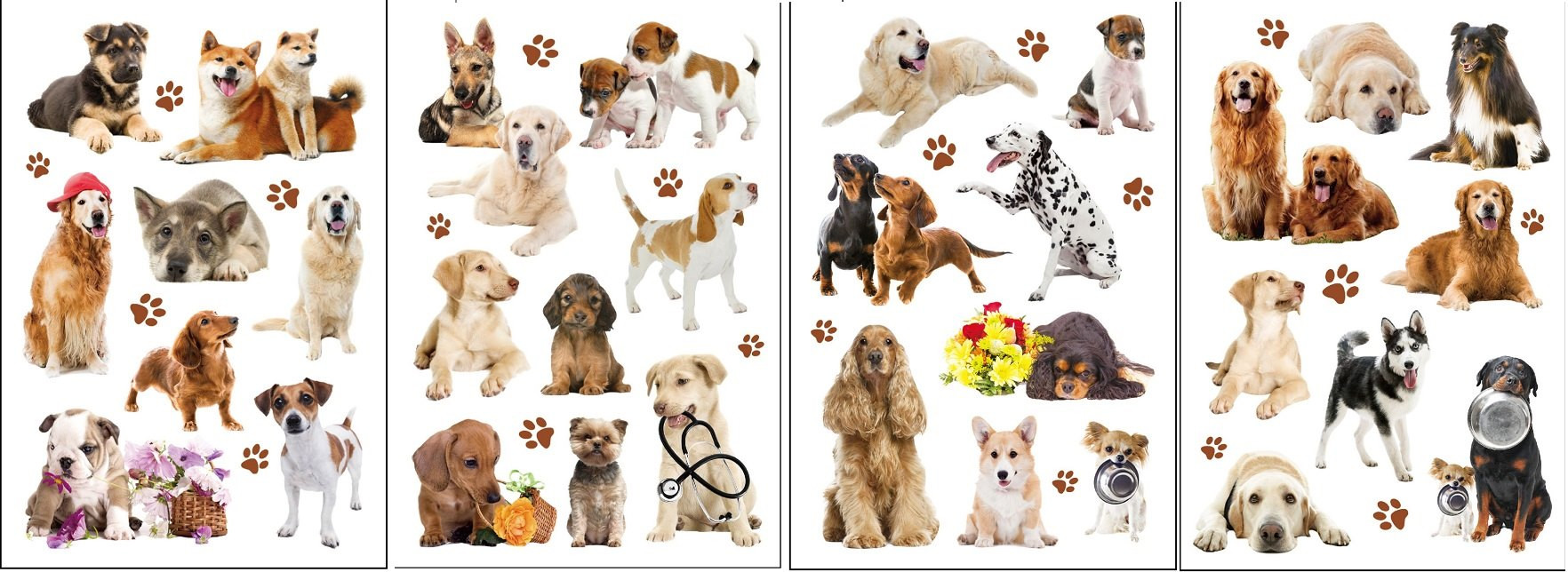 Naklejki 3D Psy CLA8 Brewis